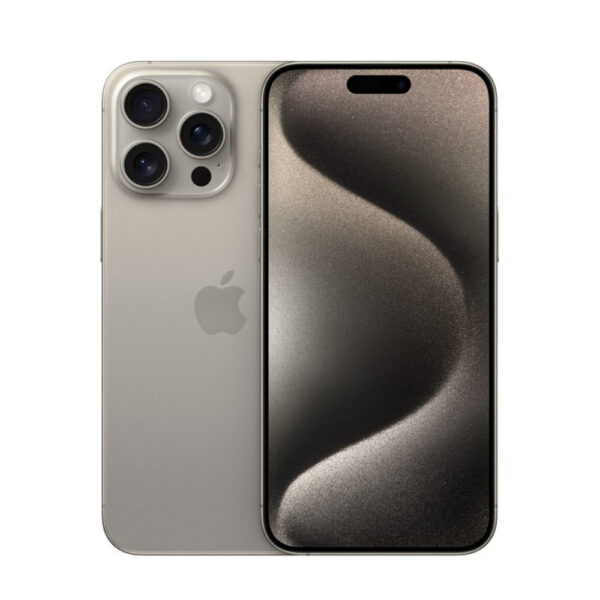iPhone 15 Pro Natural Titanium μεταχειρισμένο smartphone σε άριστη κατάσταση με πάνω από 90% υγεία μπαταρίας